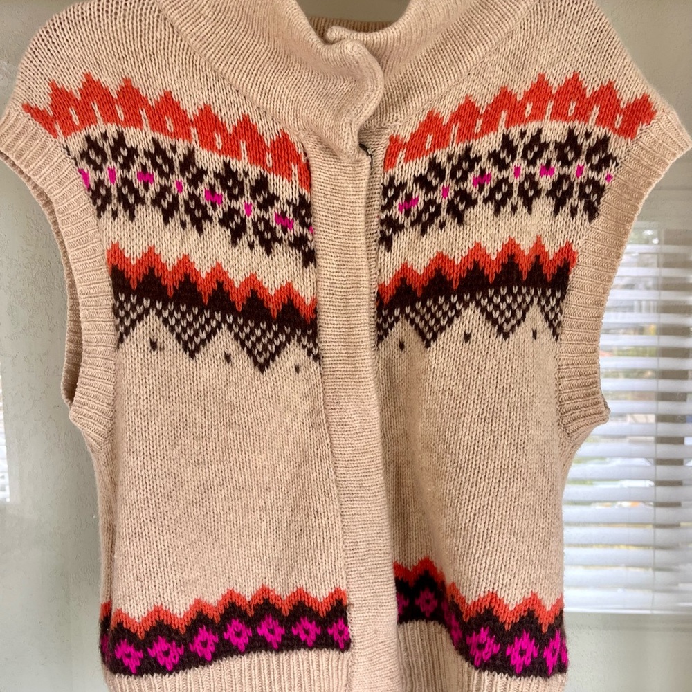 Free People Fair Isle Knit Sweater Vest
